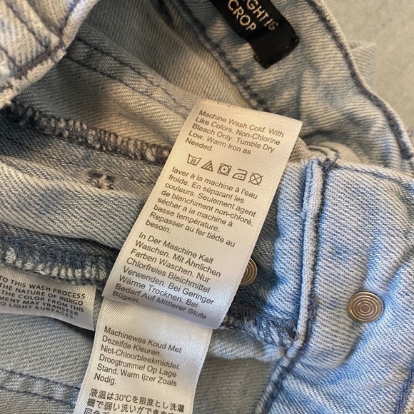 J. Crew Straight Leg Cropped Button Fly Jeans Light Wash Size 29P - Picture 10 of 10